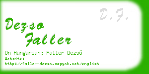dezso faller business card